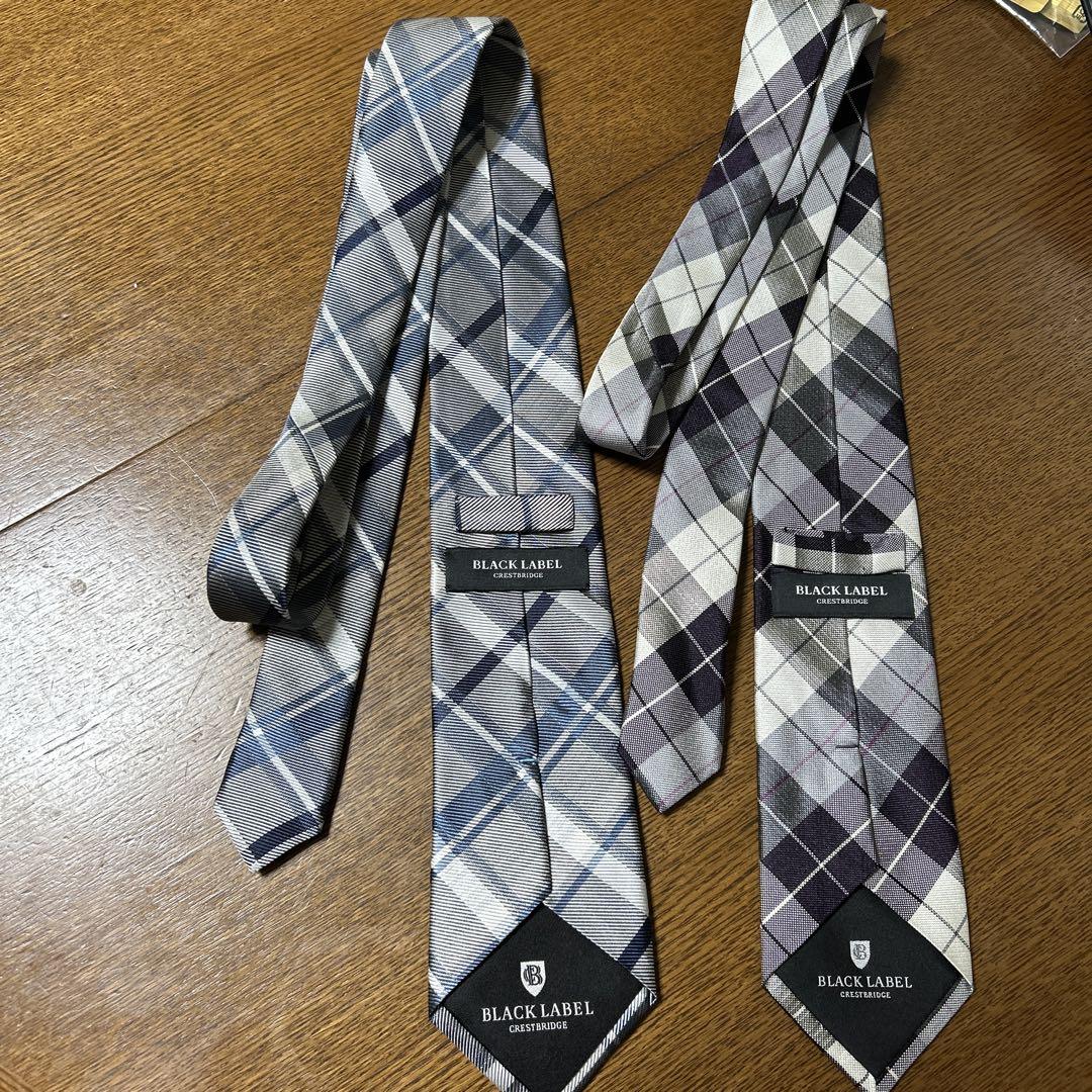 BLACK LABEL チェック柄ネクタイ2本セット