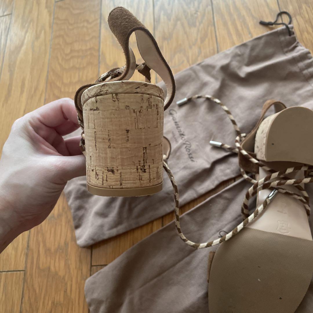 【おまけ付】 gianvito rossi サンダル スエード ブラウン 38 靴