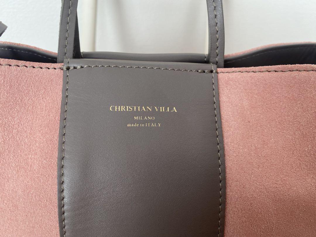 店内商品がすべてレジにて半額！！ Christian Villa フリンジバイカラーショルダーバック トートバッグ バッグ