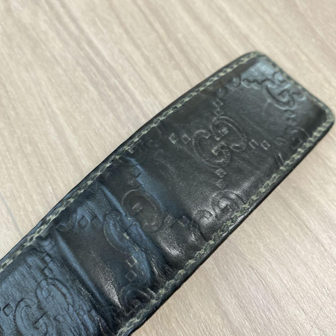 ◆GUCCI　グッチ ダブルG バックル レザーベルト　メンズ