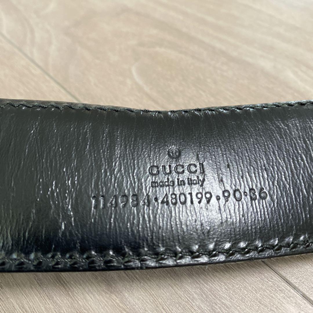 ◆GUCCI　グッチ ダブルG バックル レザーベルト　メンズ