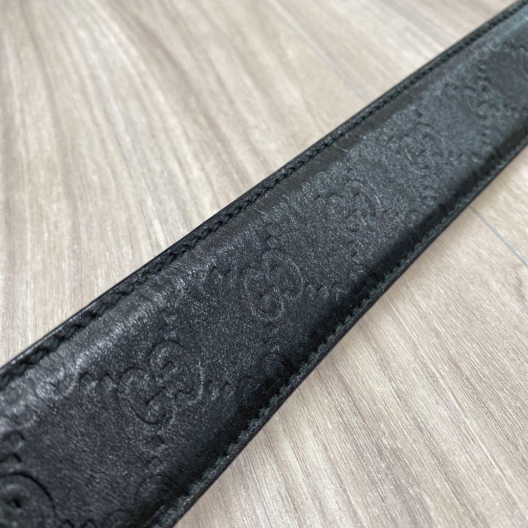 ◆GUCCI　グッチ ダブルG バックル レザーベルト　メンズ