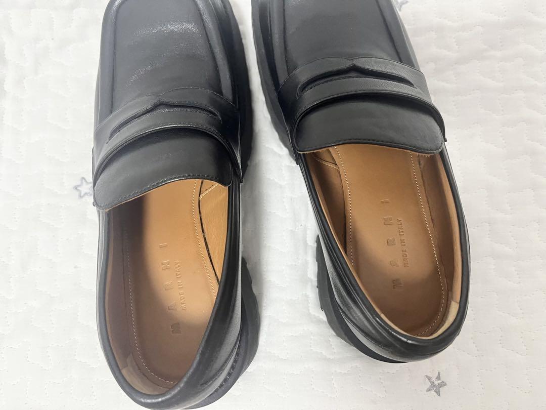 ◆◆未使用 37 jp24.0 マルニ ローファー オーバーサイズ 厚底 ◇◇一度のみ使用 24.5 MARNI マルニ ローファー オーバーサイズ