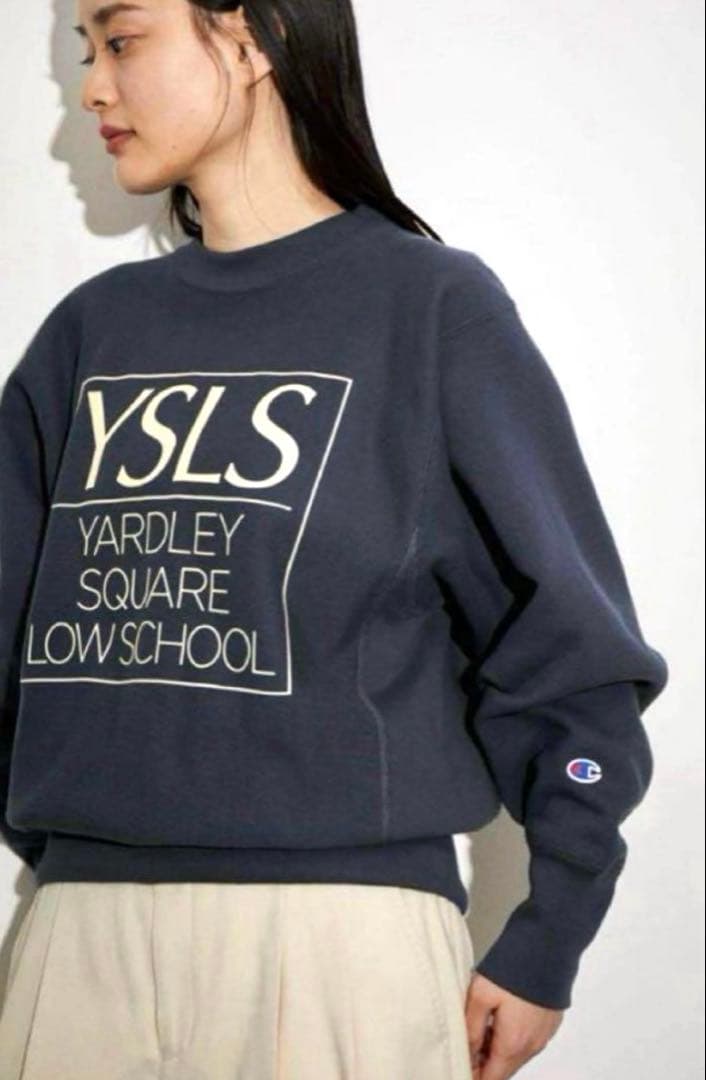 Champion for ADAM ET ROPE' LOGO SWEAT 紺