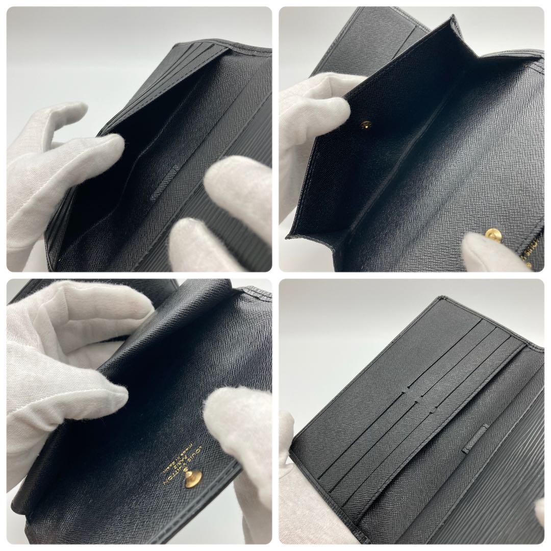 SS美品 ルイヴィトン 長財布 黒 エピ ポルトトレゾール SS美品 ルイヴィトン 長財布 黒 エピ ポルトトレゾール