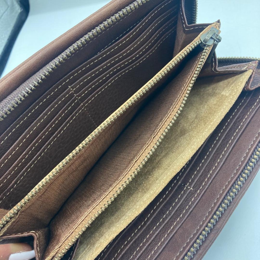 ▼土屋鞄　レザー　長財布　ロングウォレット　ブラウン
