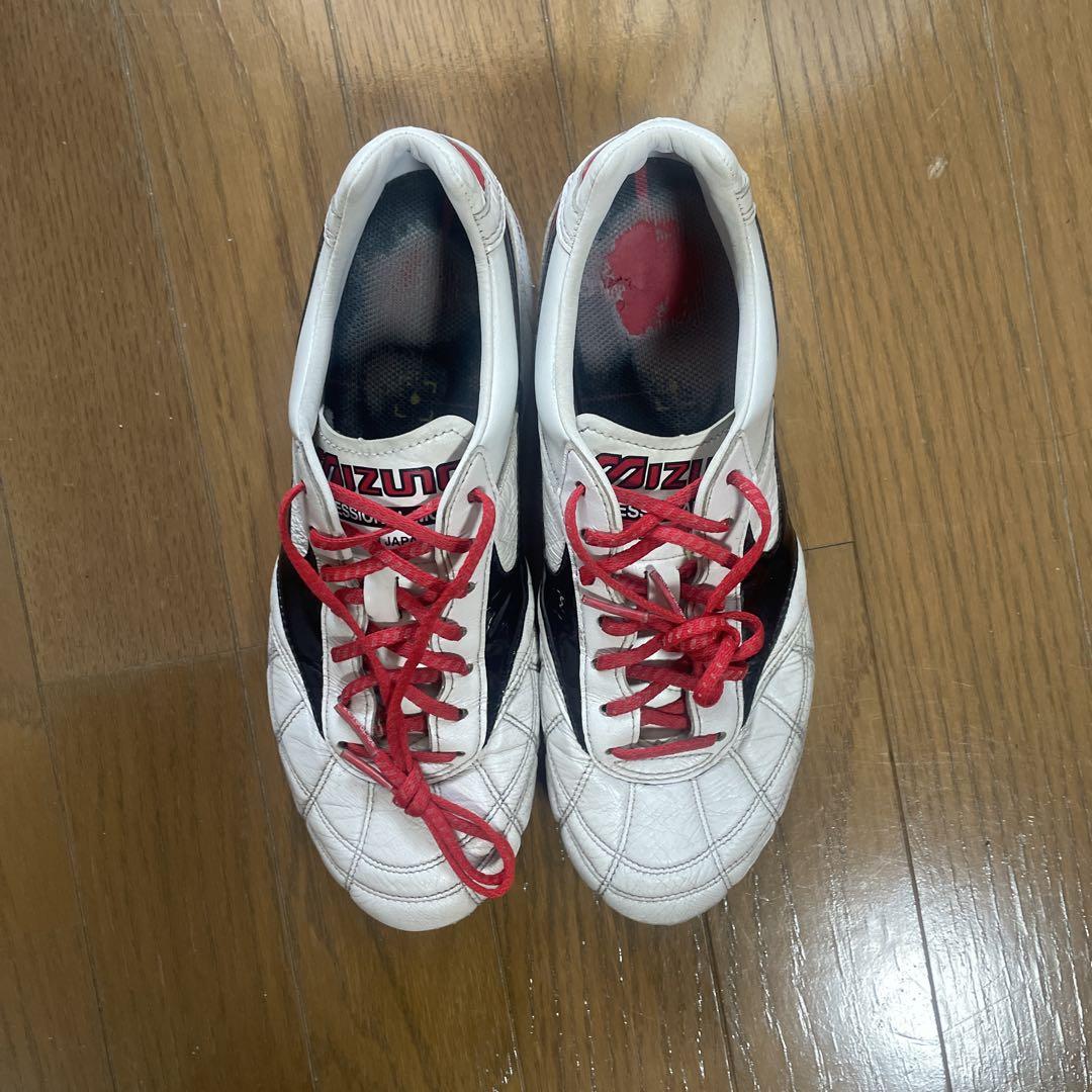 Mizuno サッカーシューズ ホワイト/ブラック/レッド