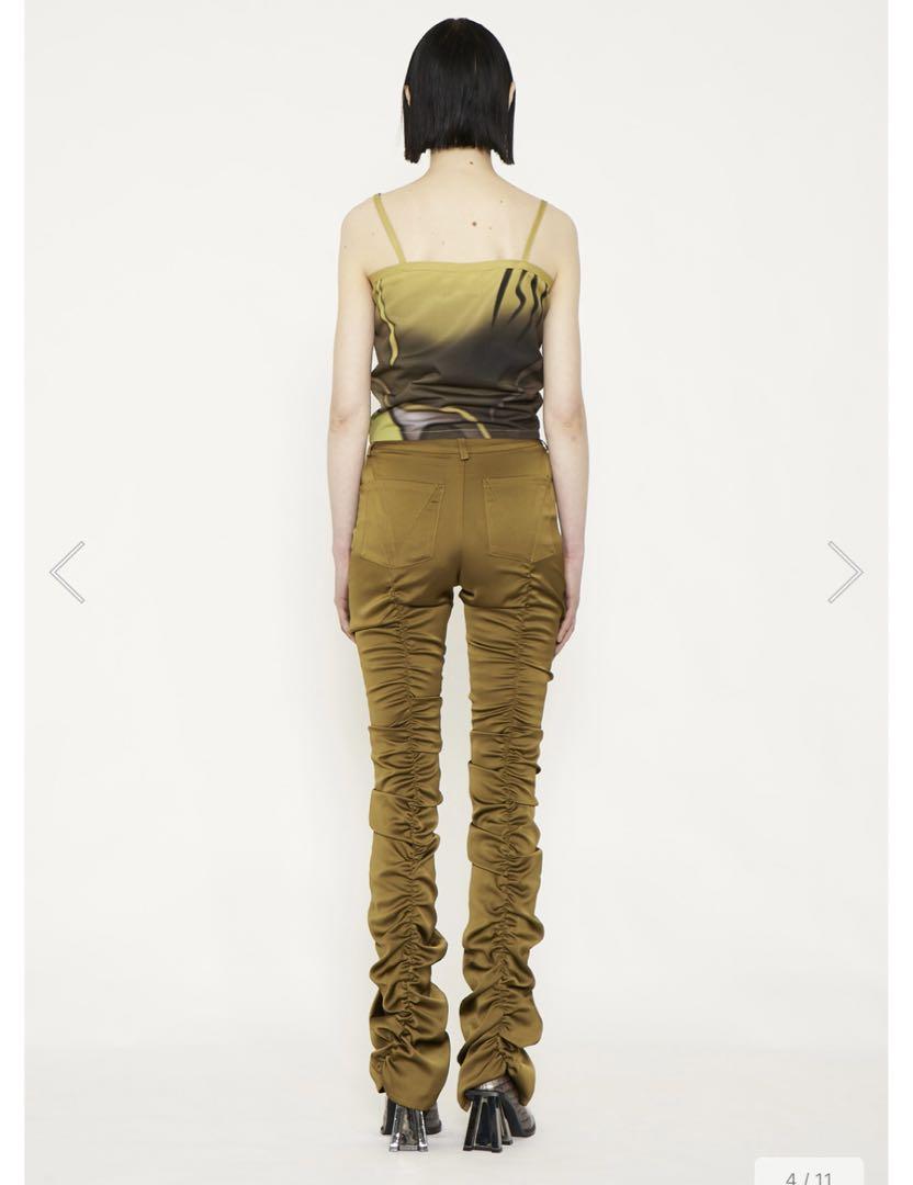 FLARE GATHER SLACKS PANTS（スラックス）｜VIAVANDA（ヴィア