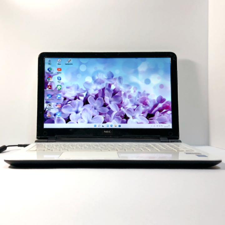 【期間限定送料無料】 艶☆ホワイト❦カメラ内蔵❦薄型❦キズ少な目の極上品✨NEC❦ノートパソコン - ノートPC