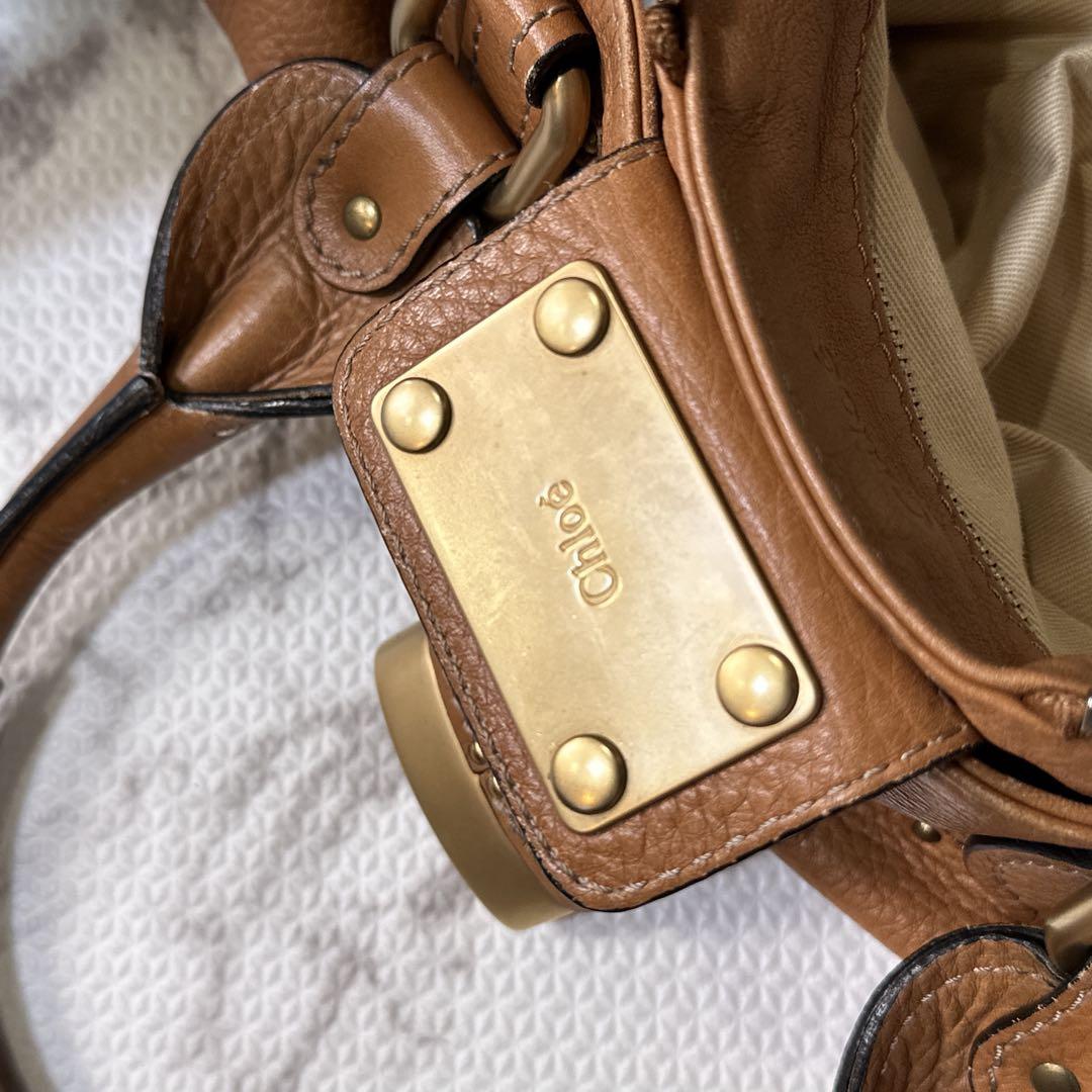 希少 Chloe クロエ パディントン レザー バッグ ハンドバッグ