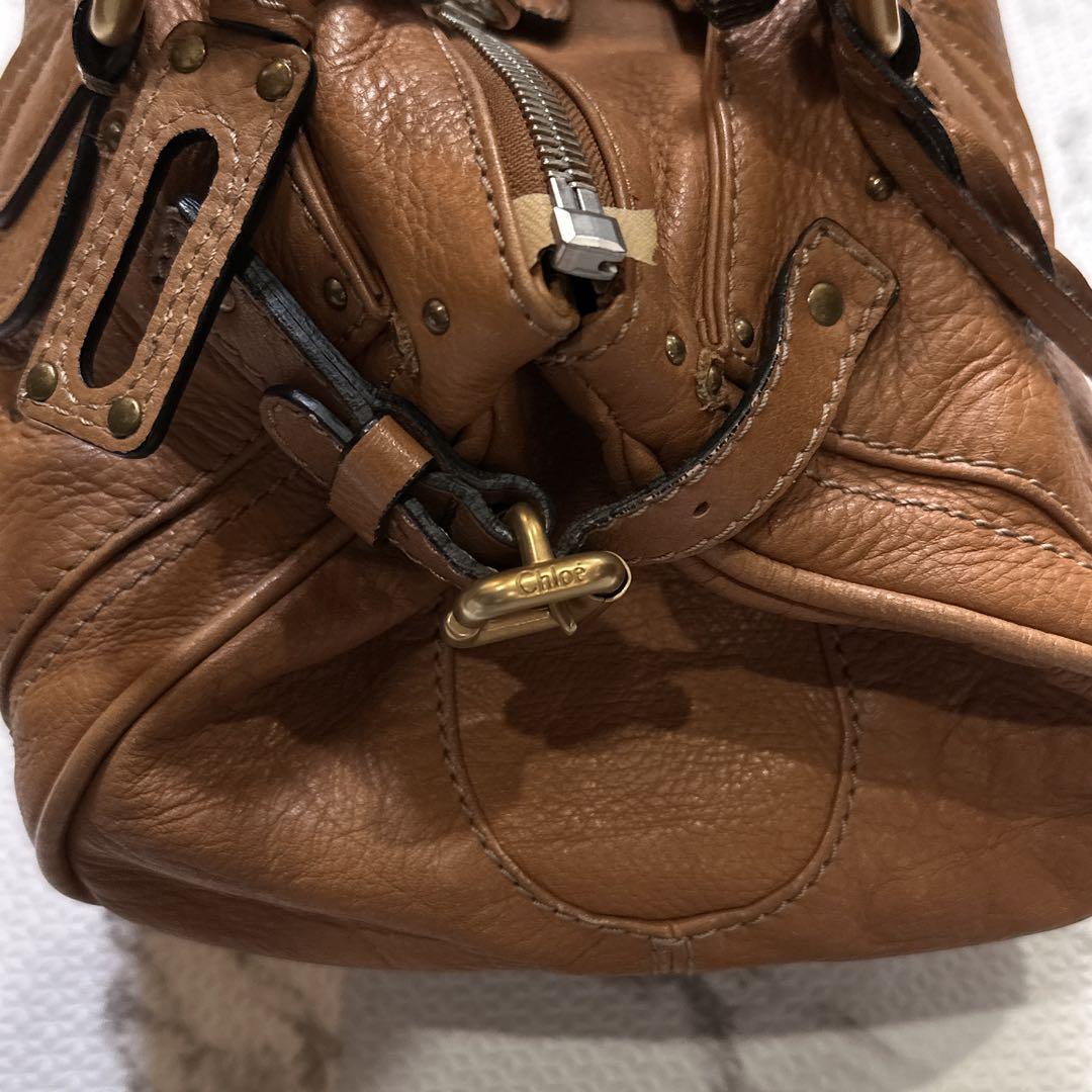 Chloe パディントン 南京錠 トートバッグ レザー キャメル