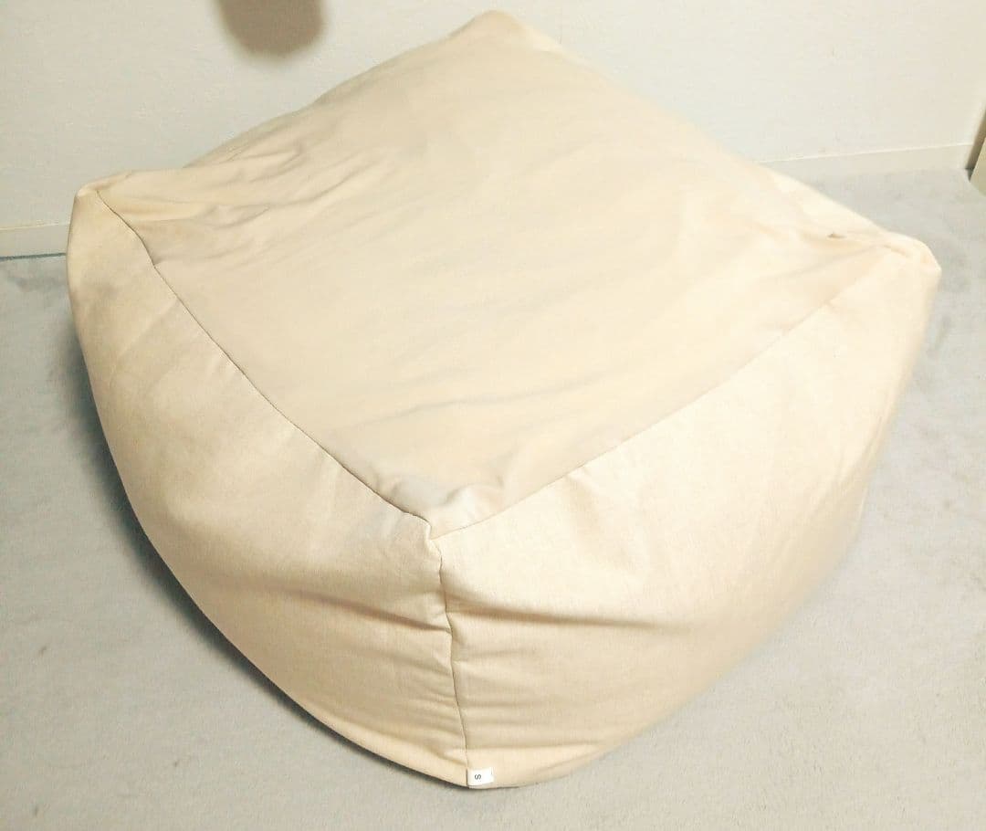 Homwarm ビーズクッション キューブ 四角 ベージュ NEXPOTALLINN_EU