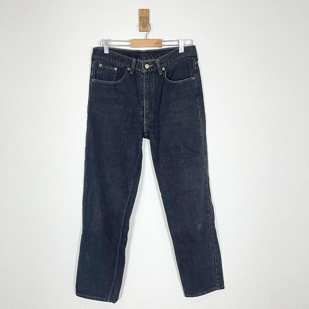 リーバイス【L】ダークグレー ストレート デニムパンツ 日本製 32インチ