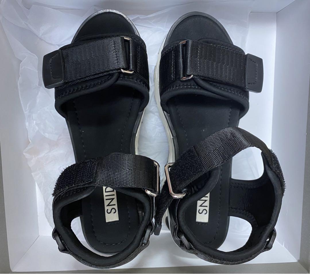 snidel スニーカーソールサンダル swgs222619 blk Mサイズ