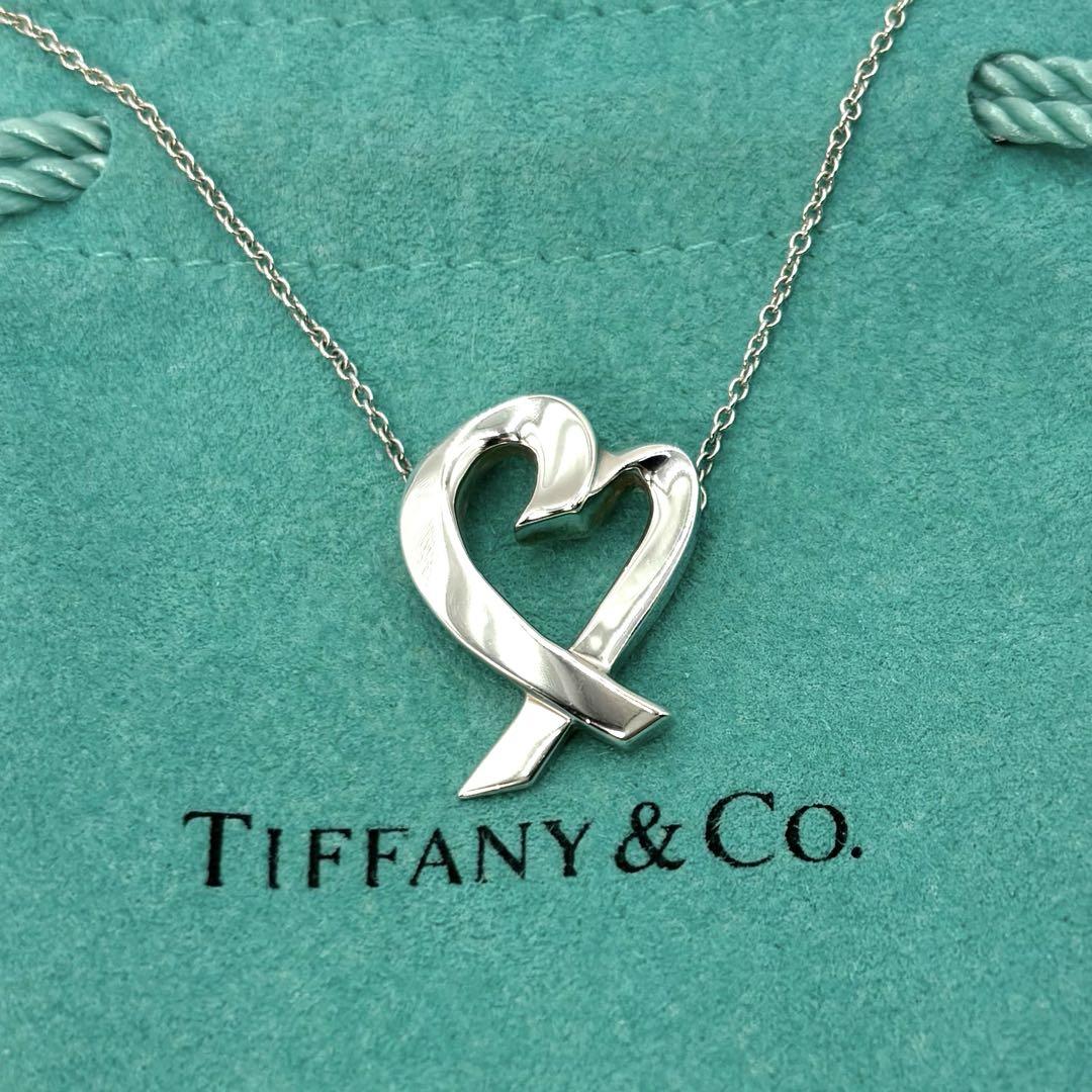 TIFFANY&CO.ラビングハートネックレス　大きめ　シルバー　925