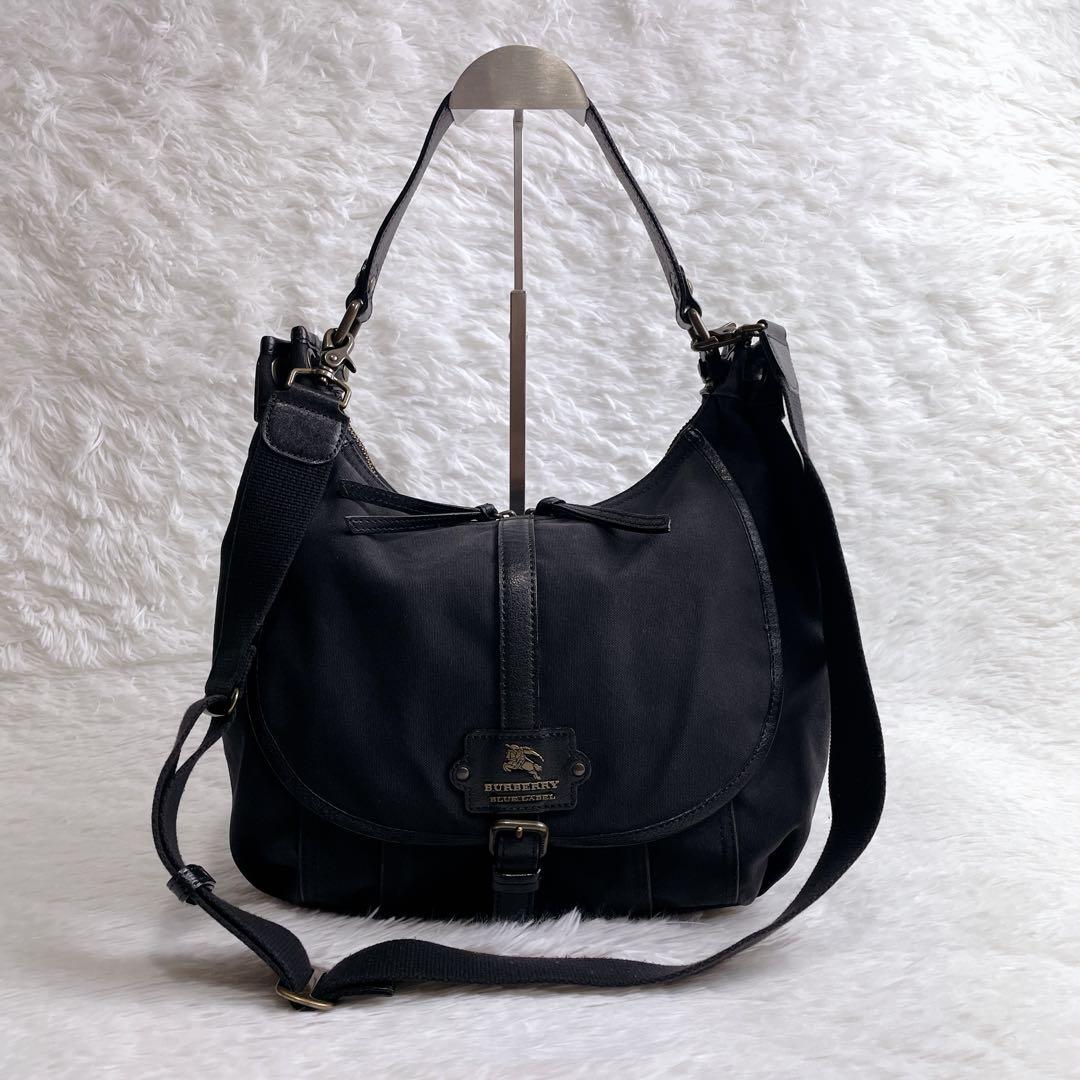 希少✨バーバリーブルーレーベル ショルダーバッグ ホースロゴ 2way ブラック