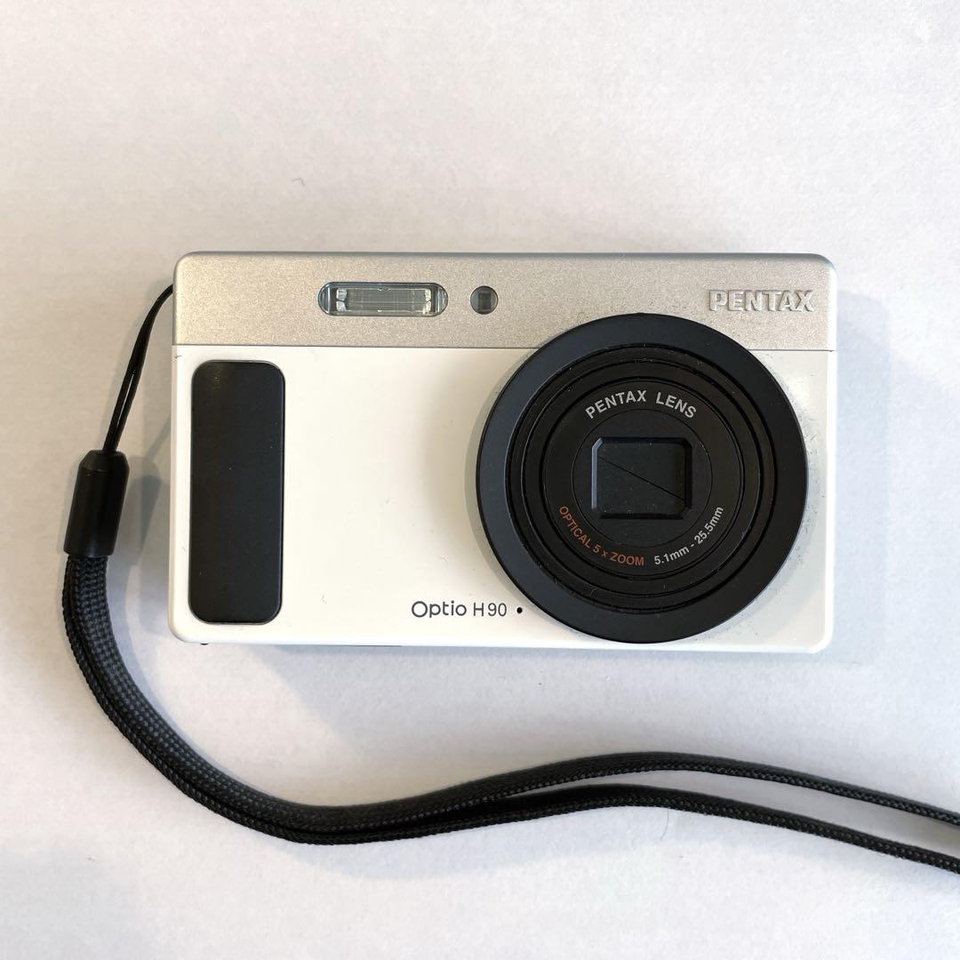 PENTAX Optio H90 ホワイト コンパクトデジタルカメラ - メルカリ