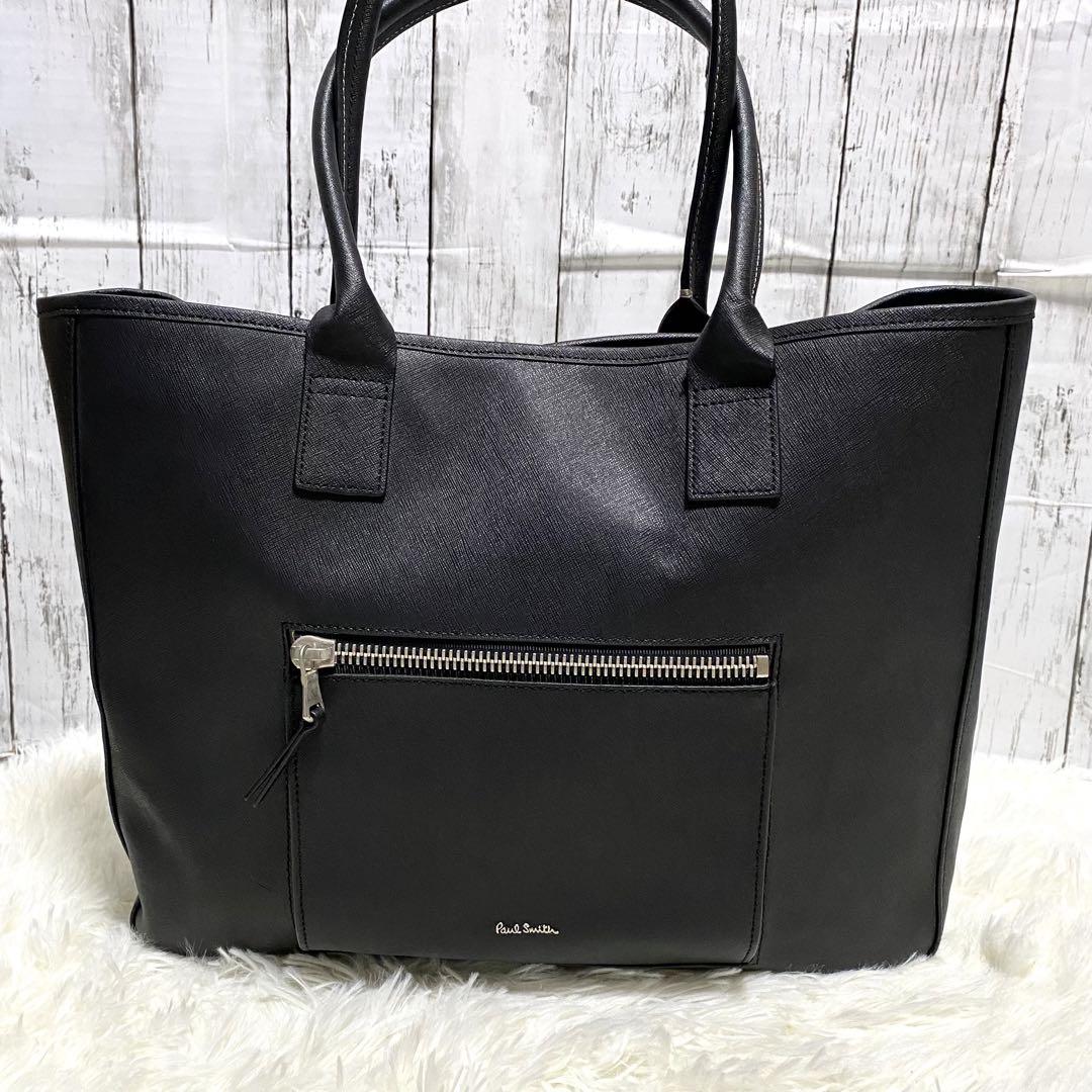 極美品✨Paul Smith トートバッグ レザー ブラック サフィアーノ A4