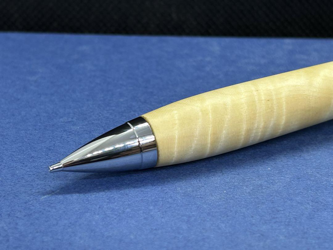 【早い者勝ち】栃縮杢　シャープペンシル0.5 木軸ペン　加藤金属　ハンドメイド