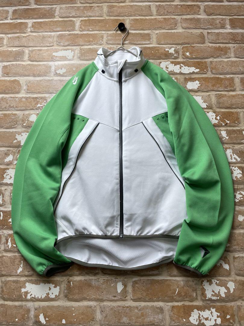 00s NIKE ナイキ　トラックジャケット　y2k ツートン　緑　白　古着