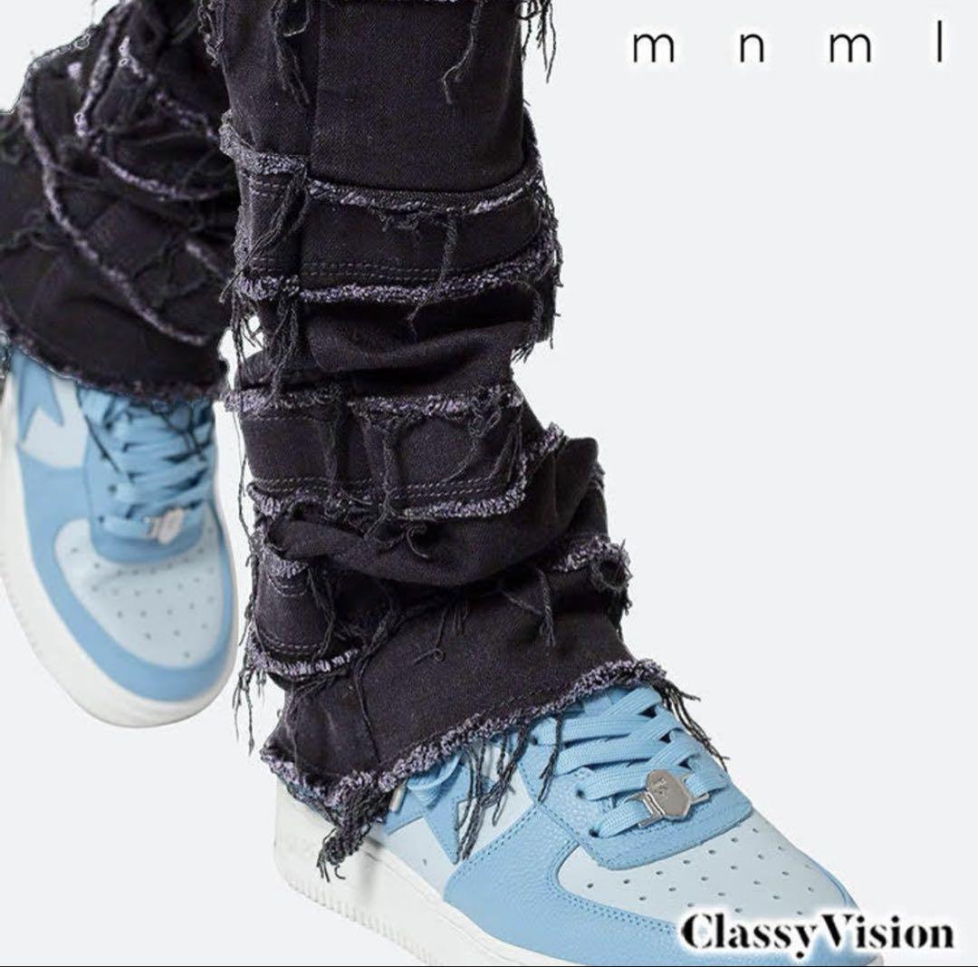 mnml X597 パネルスキニースタックデニムパンツ 29