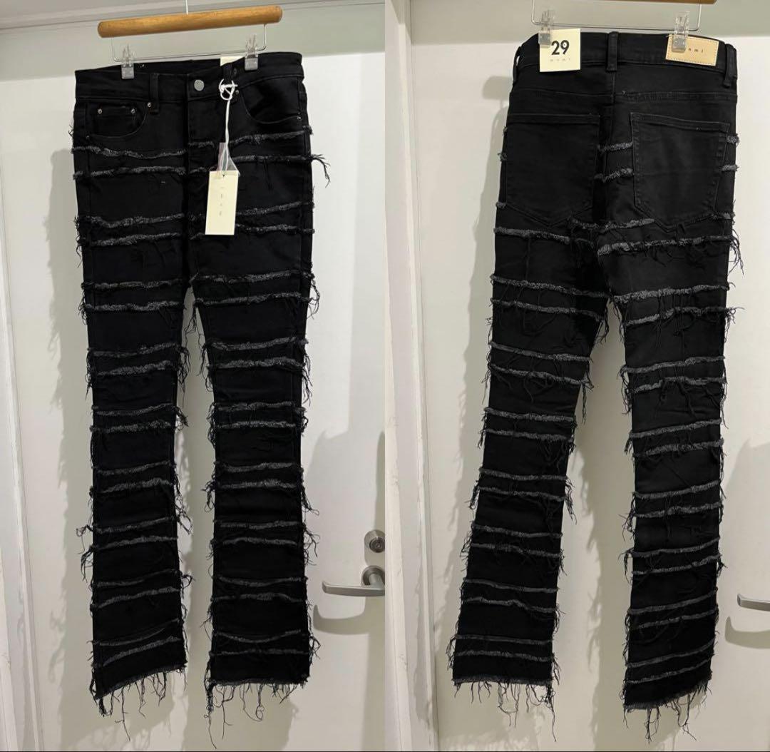 mnml X597 パネルスキニースタックデニムパンツ 29
