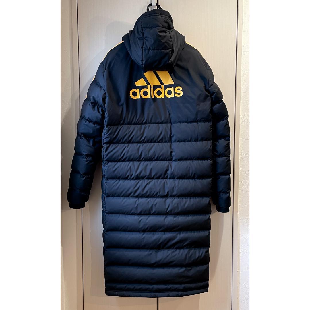 adidas ロングダウンコート ティロ21 L ブラック×ソーラーゴールド