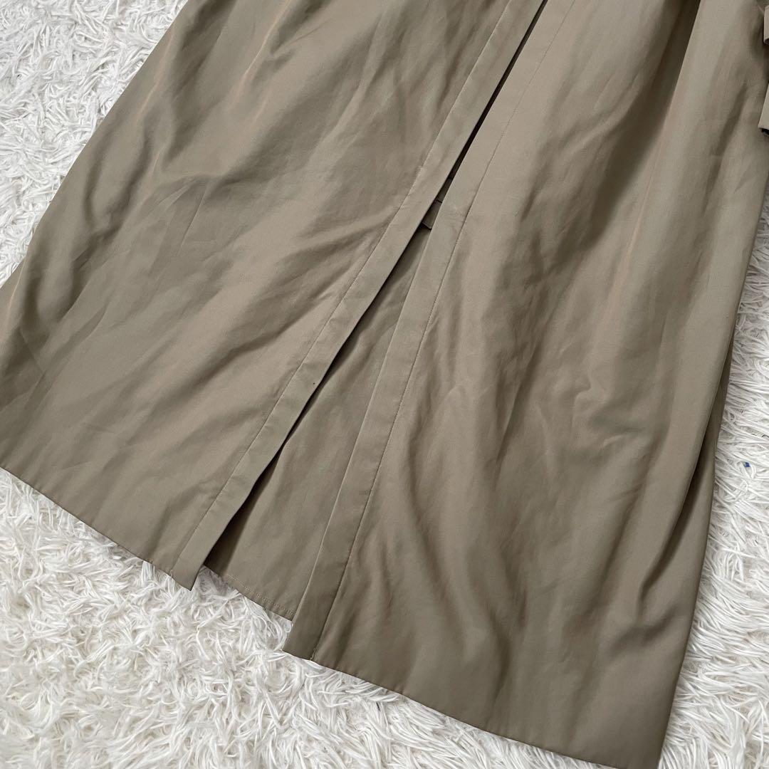着丈110✨美品 バーバリー ライナー付 トレンチコート 玉虫 マキシ丈 L