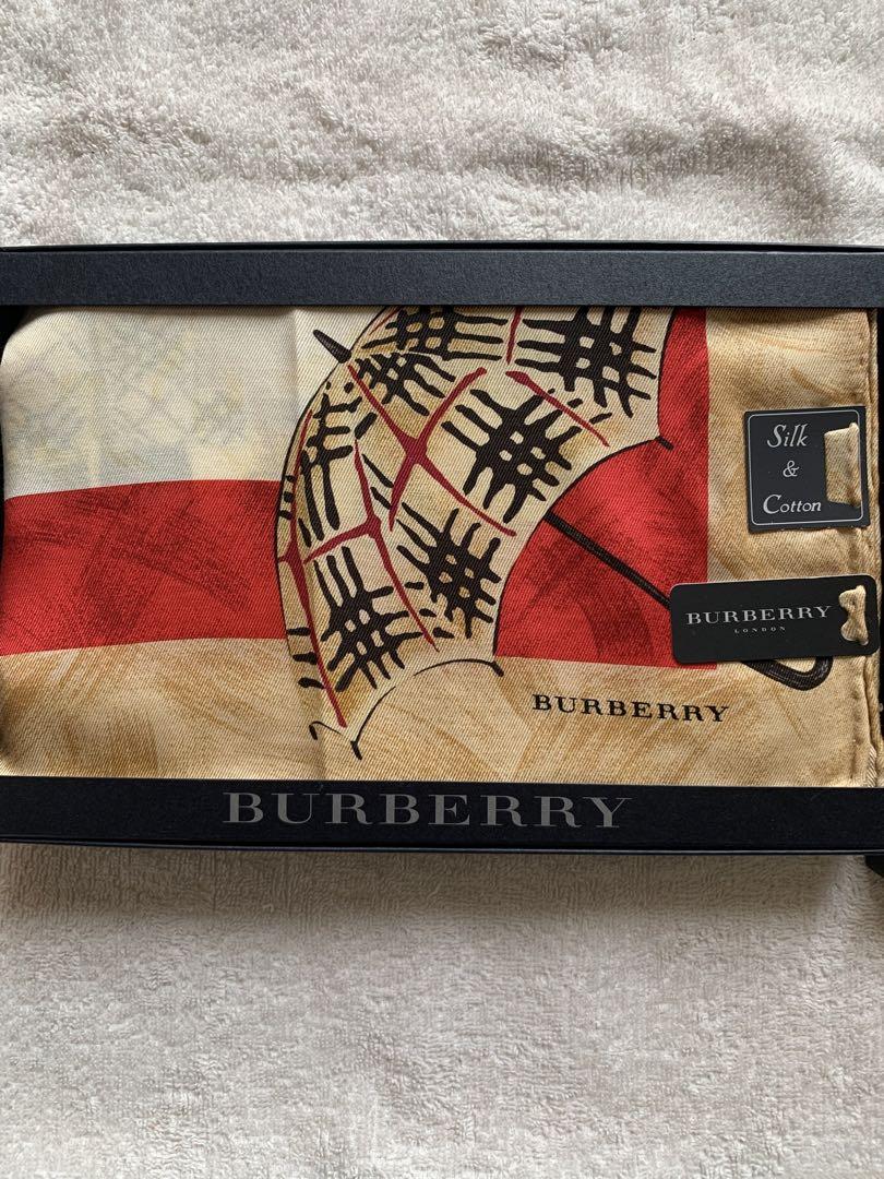 【新品未使用】Burberry London バーバリー 大判ハンカチスカーフ