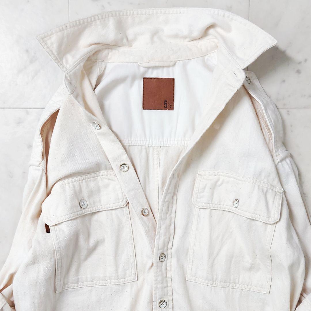 美品♪スピックアンドスパン5 1/2 ホワイトデニムワンピース ヴィンテージ加工