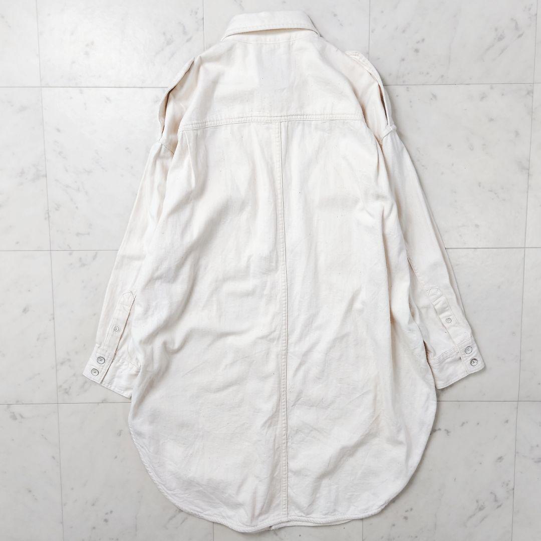 美品♪スピックアンドスパン5 1/2 ホワイトデニムワンピース ヴィンテージ加工