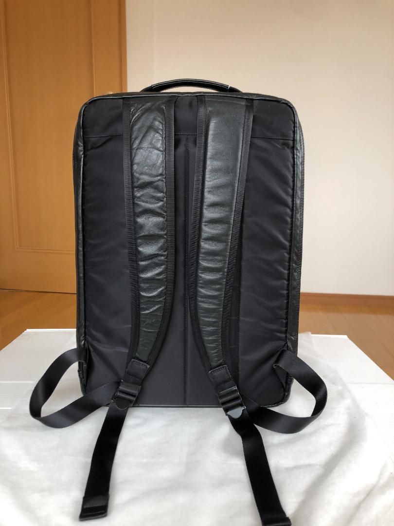 美品　ポーター　タイム　リュック　デイパック　2層　式　タンカー　レザー　PC