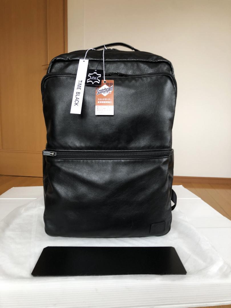 美品　ポーター　タイム　リュック　デイパック　2層　式　タンカー　レザー　PC