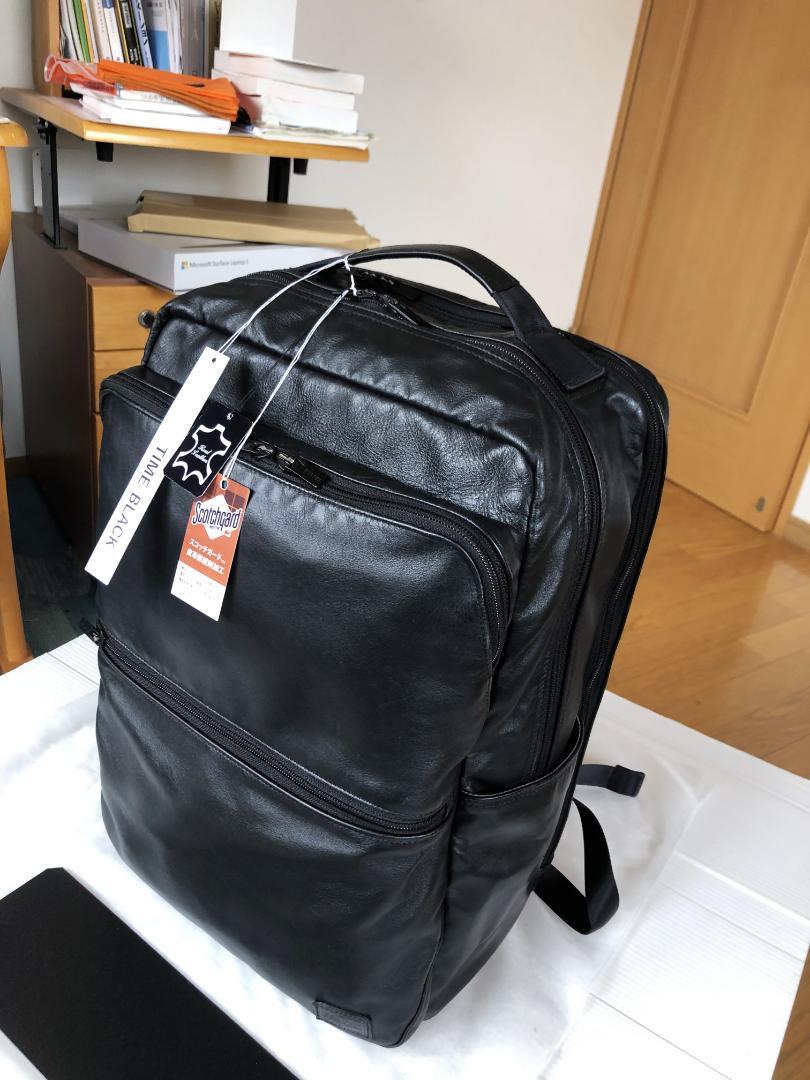 美品　ポーター　タイム　リュック　デイパック　2層　式　タンカー　レザー　PC