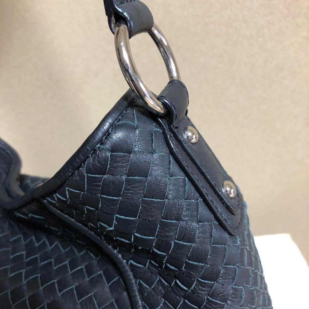 美品　本革　牛革　イントレチャート　トートバッグ　M BK BAG メッシュ