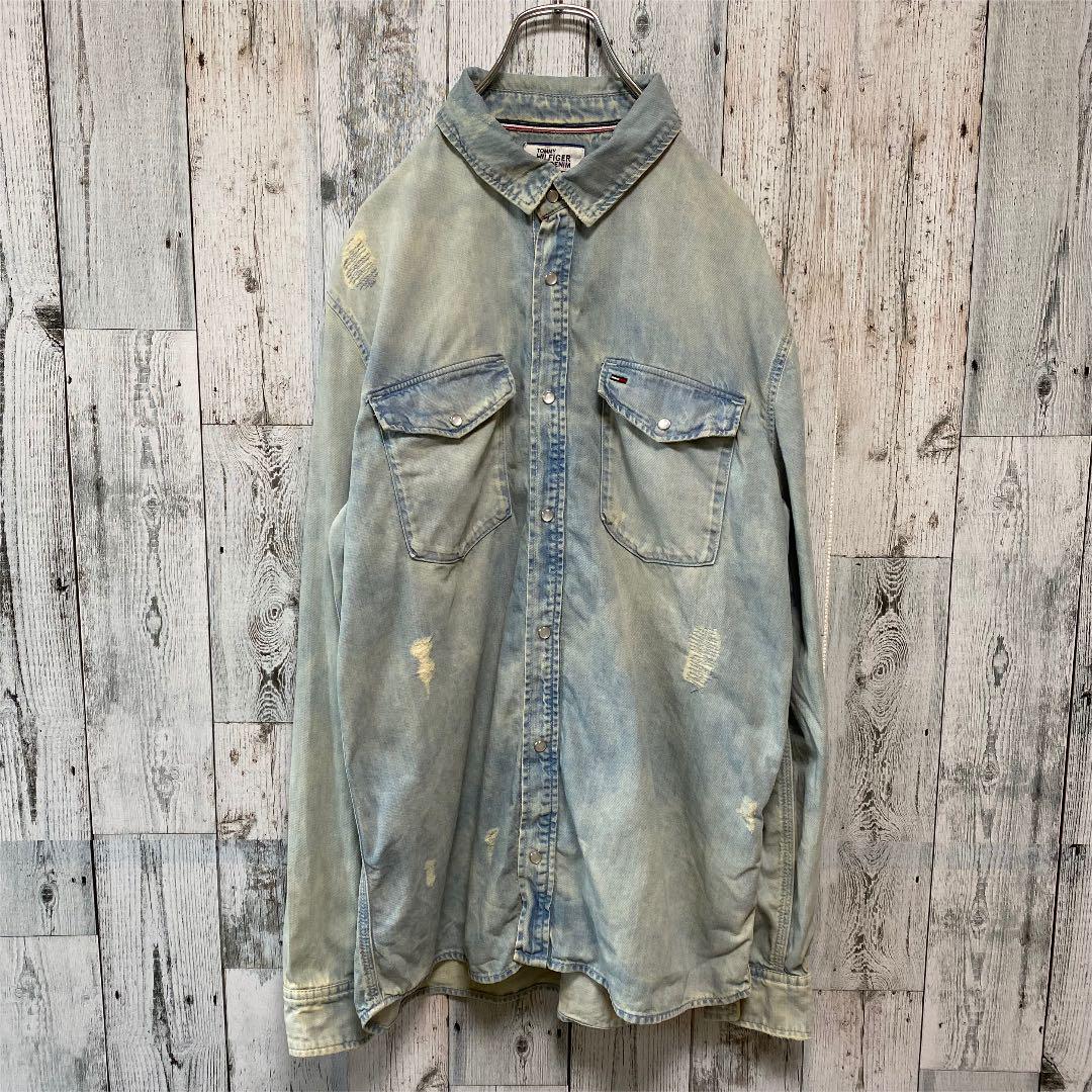Tommy トミー 長袖シャツ デニム デニムシャツ ユーズド 秋コーデ シャツ メルカリ Tommy トミー 長袖シャツ デニム デニムシャツ ユーズド 秋コーデ シャツ メルカリ