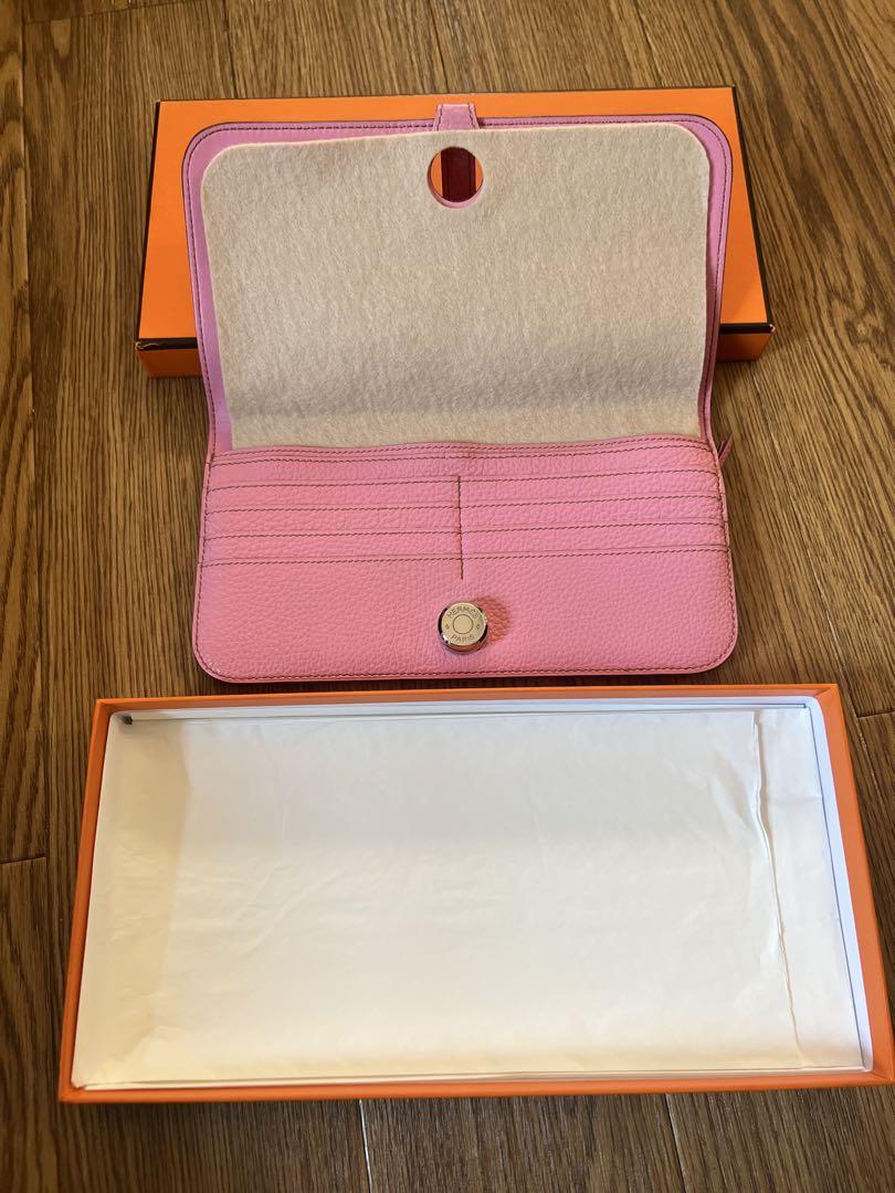 HERMES ピンク 二つ折り財布