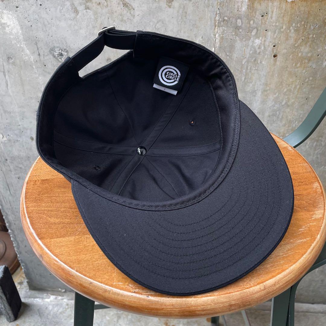 CIRCLE CIRCLE CC FELT LOGO 6 PANEL CAP 黒