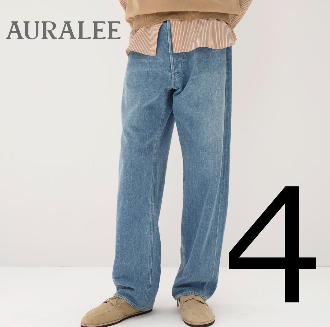 SELVEDGE FADED LIGHT DENIM WIDE PANTS