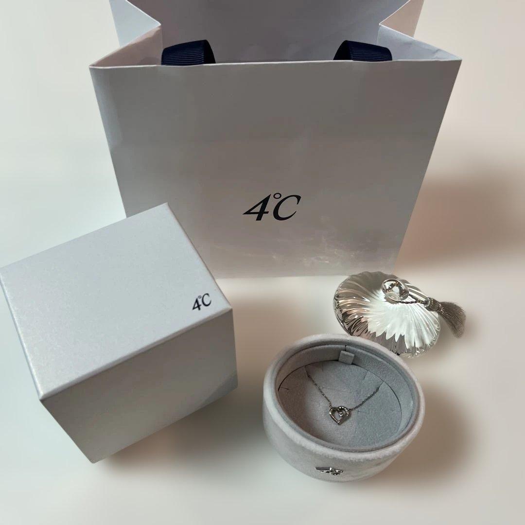 4℃シルバー ハート ネックレス