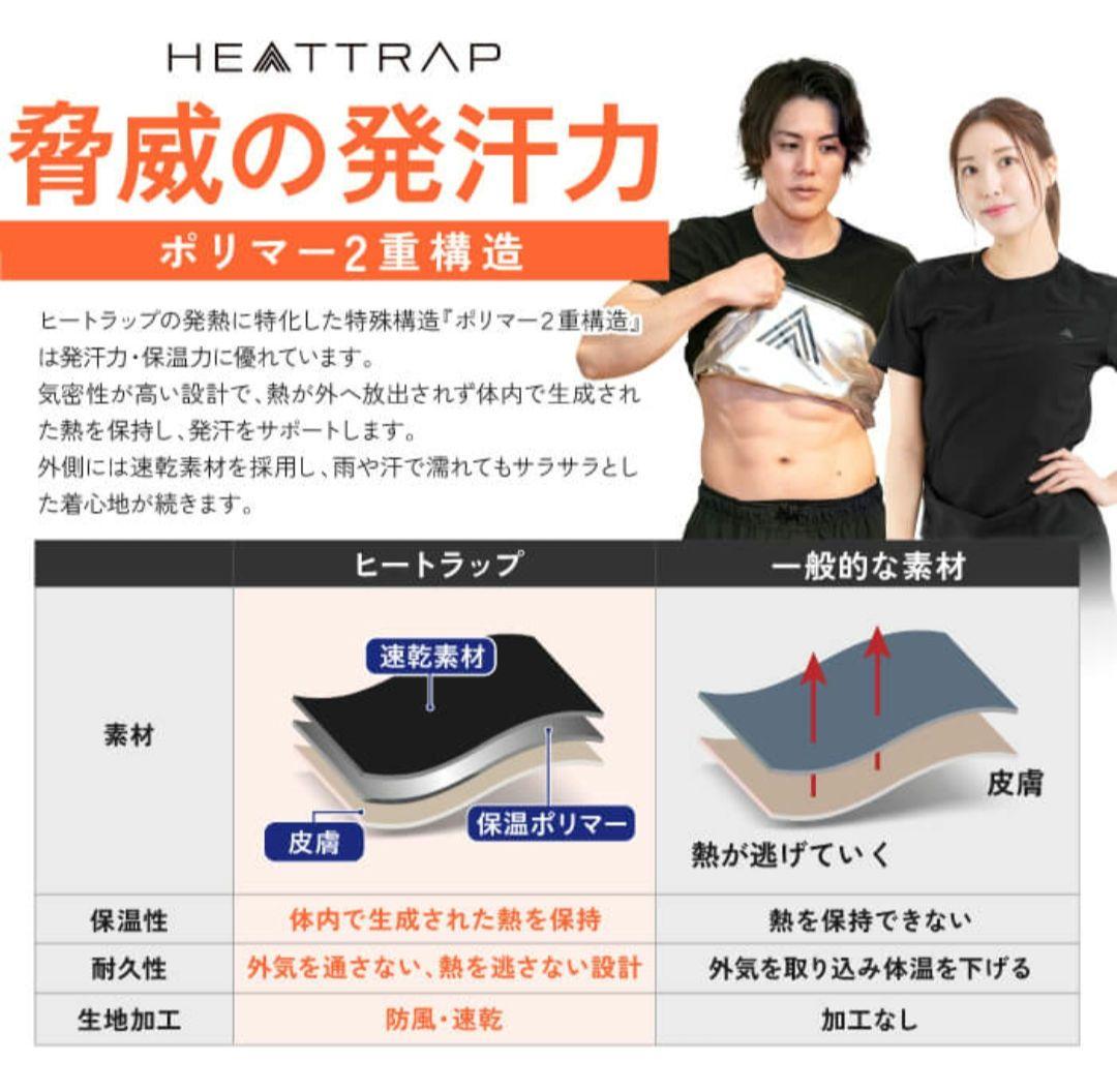 人気！　サウナシャツ　ヒートラップ　HEATTRAP　Mサイズ　黒　新品未開封 サウナシャツ ヒートラップ HEATTRAP Mサイズ 黒 新品未開封