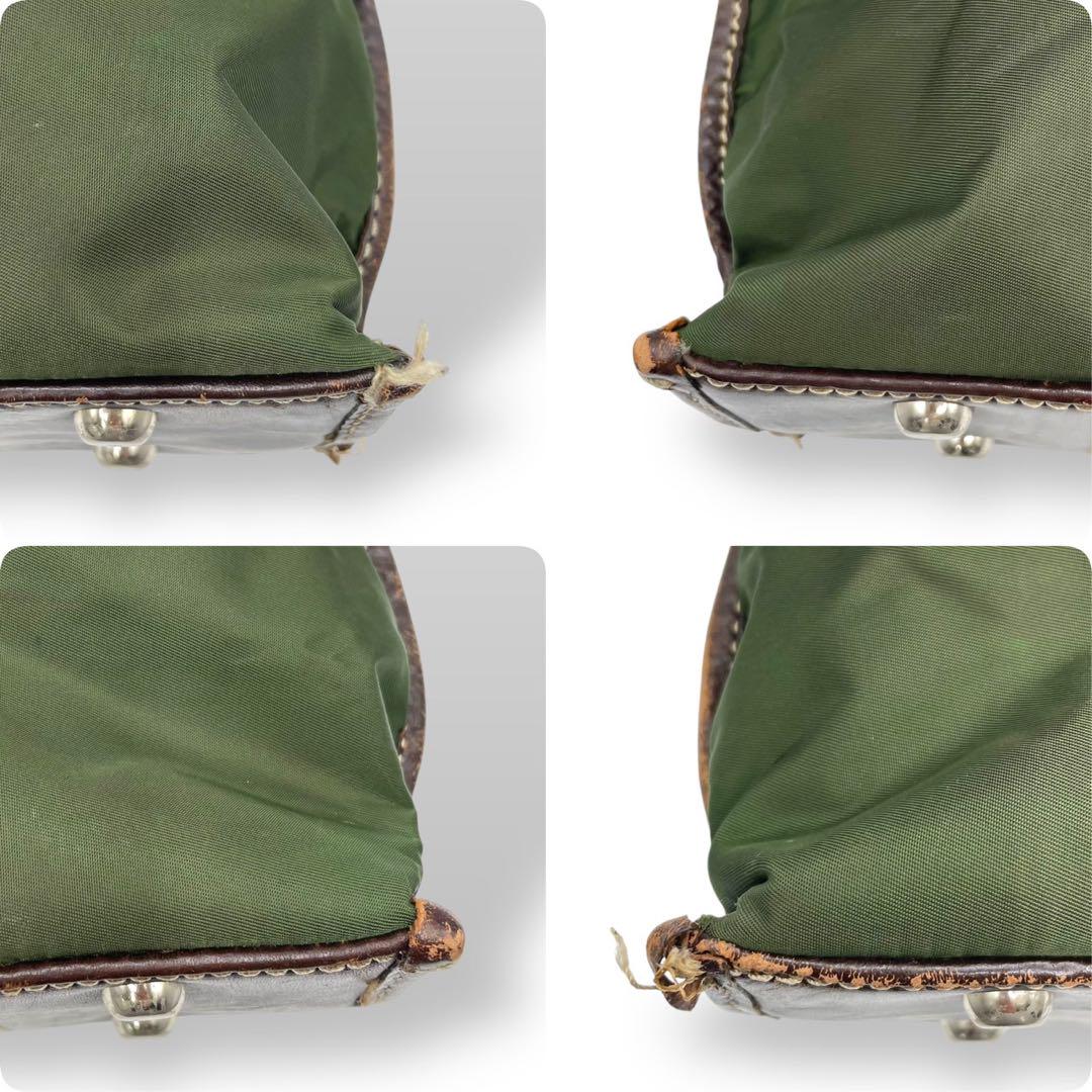 良品　ステファノマーノ　2way ビジネスバッグ　ナイロン　レザー　緑　グリーン