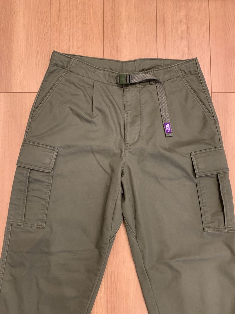 パープルレーベル ストレッチツイルカーゴパンツ　カーキ　32