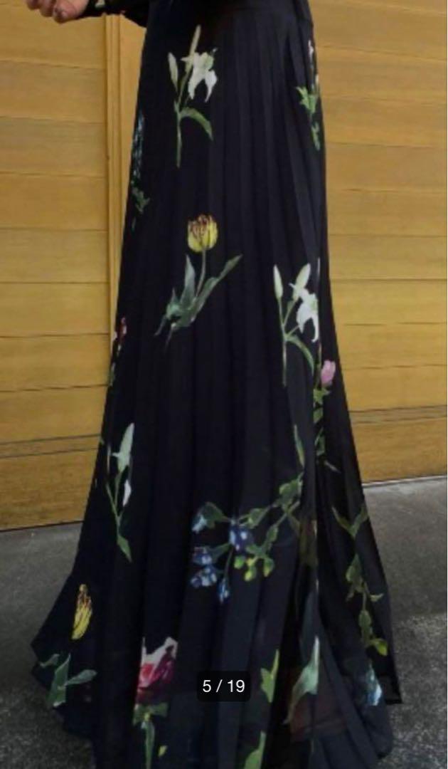 Ameri SOFIA PLEATS DRESS ブラック