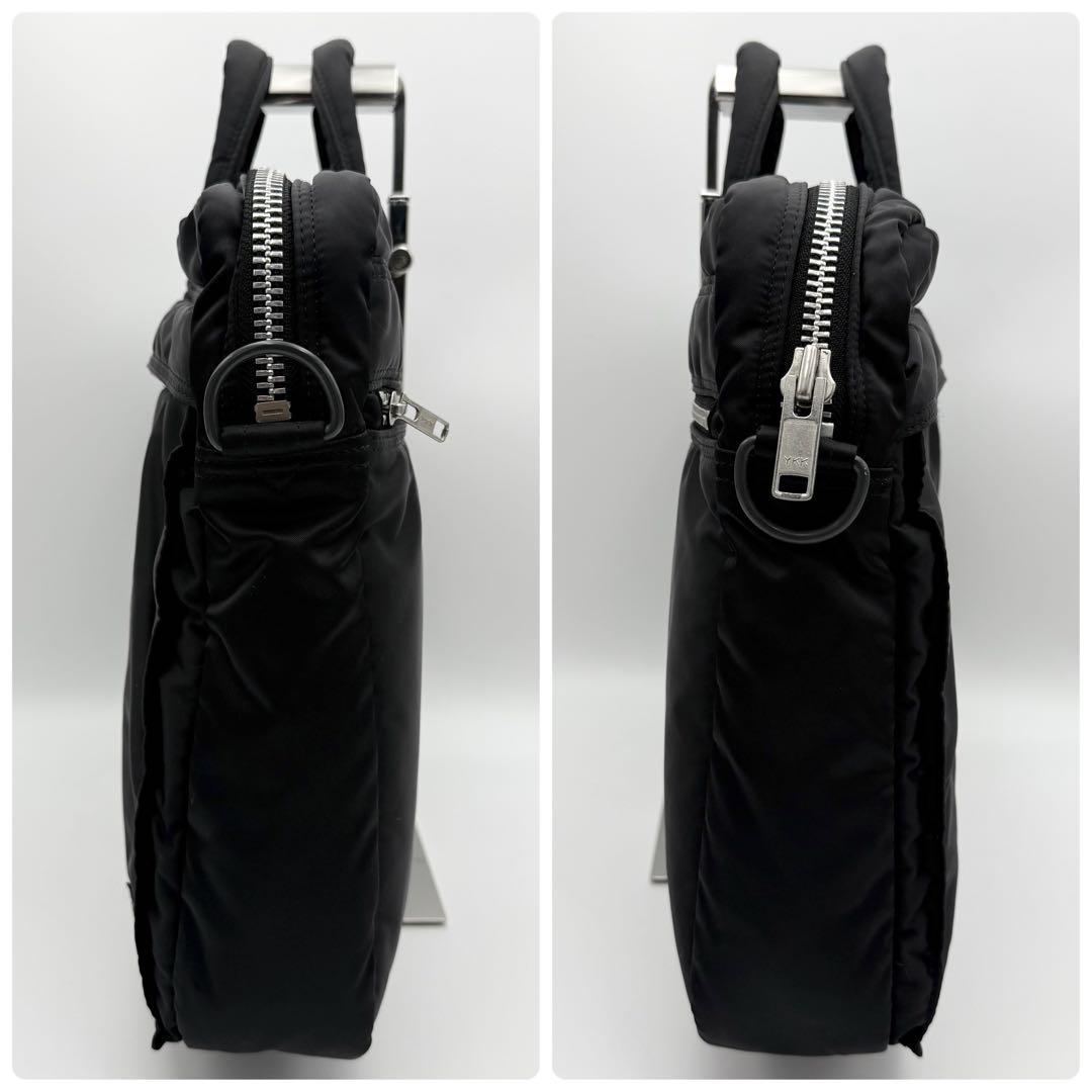 希少 極美品 ポーター タンカー 2way ブリーフケース 黒 ナイロン A4可