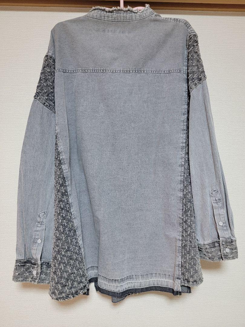 ☺新品☺niko and... リメイクデニムシャツ sizeF グレー