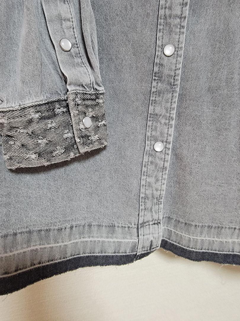 ☺新品☺niko and... リメイクデニムシャツ sizeF グレー