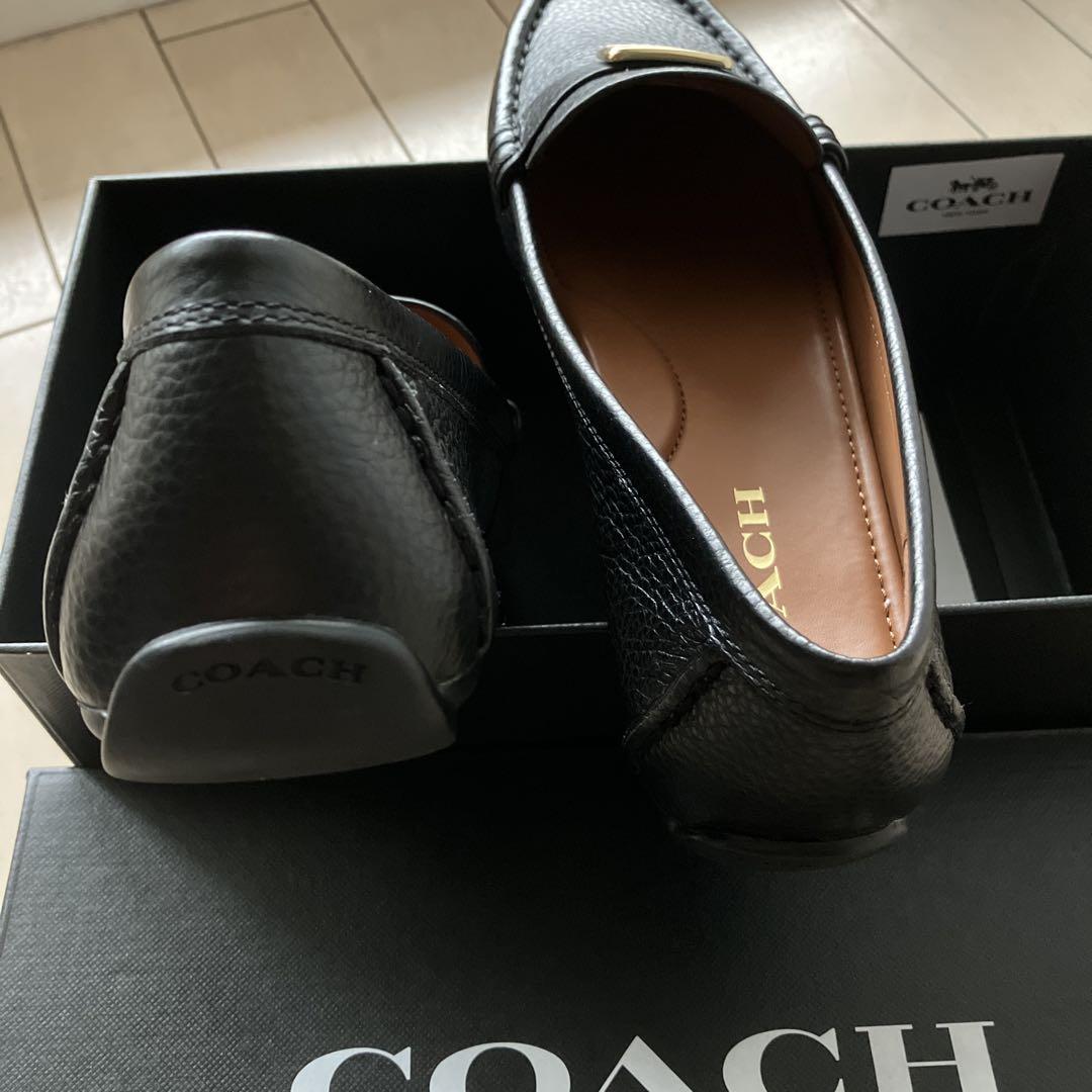 COACH 黒 レザー ローファー