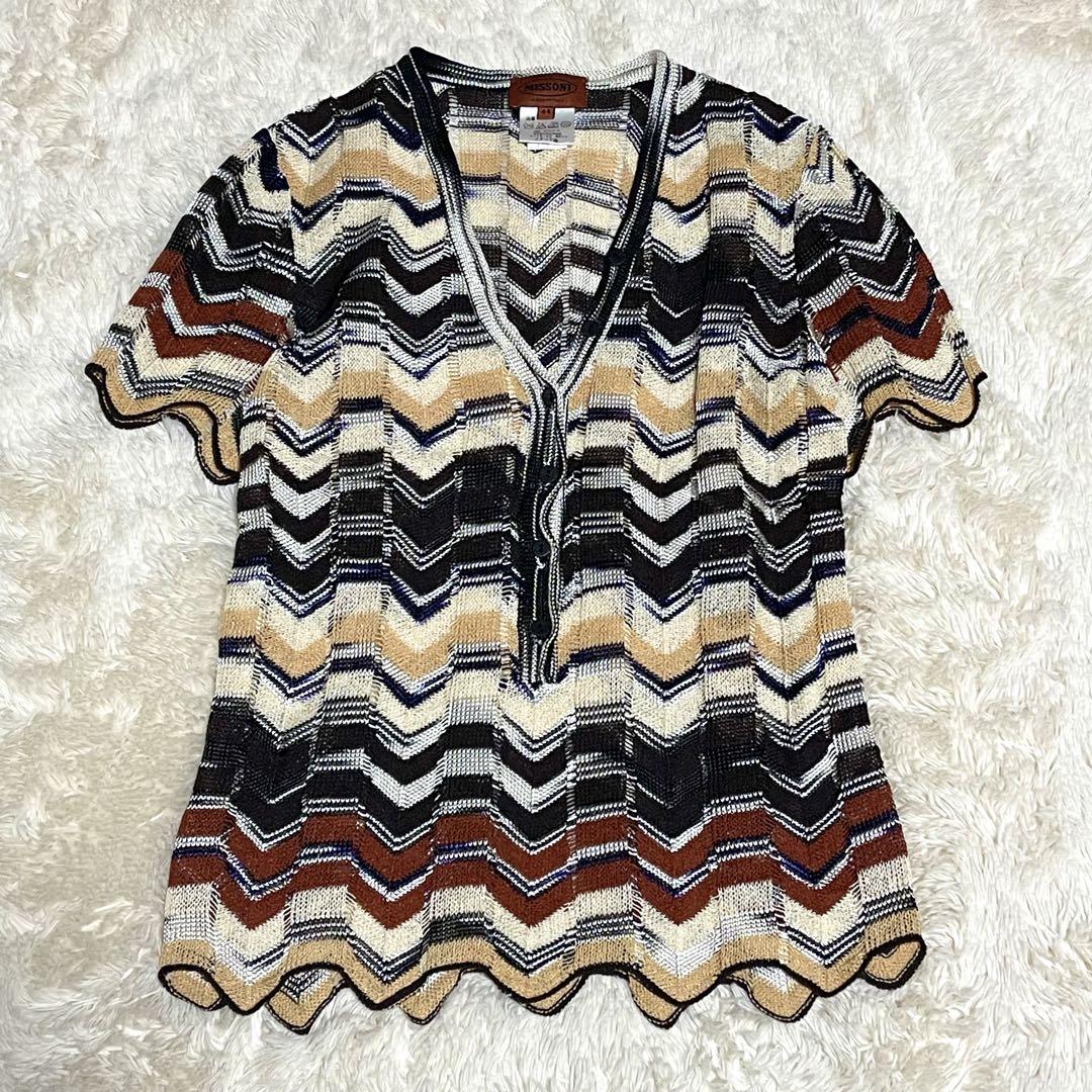 最高級オレンジタグ MISSONI マルチカラー ジグザグ サマー