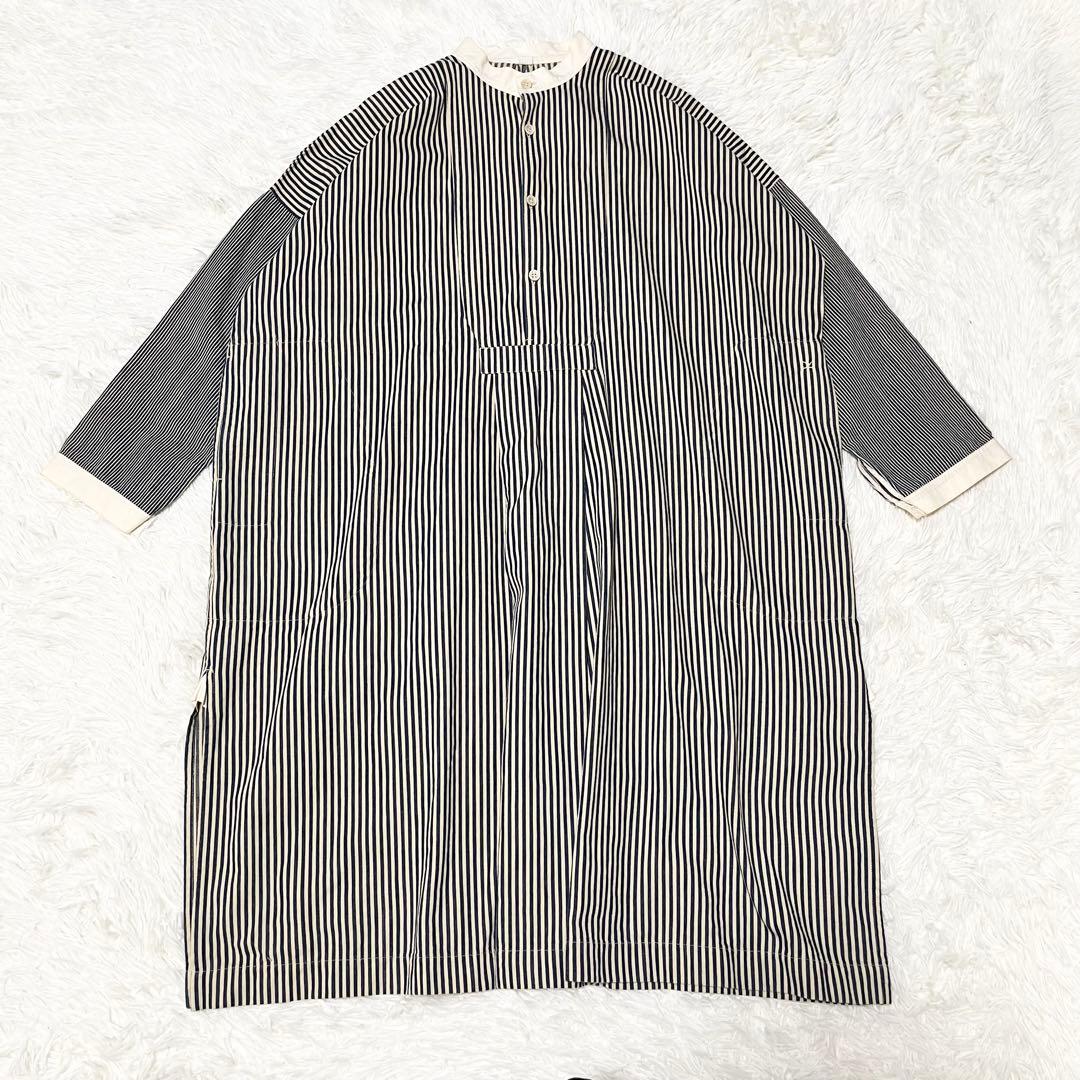 45R モンプチ ヒッコリー ドレス ワンピース ストライプ サイズ0FREE SIZE・45R